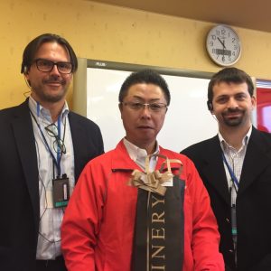 We both with Hamano corporation´s president in Japan.